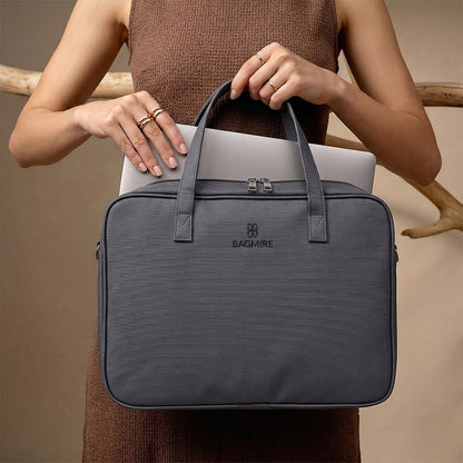 Bagmire 13 Inch Laptop Bag for Women-Gray