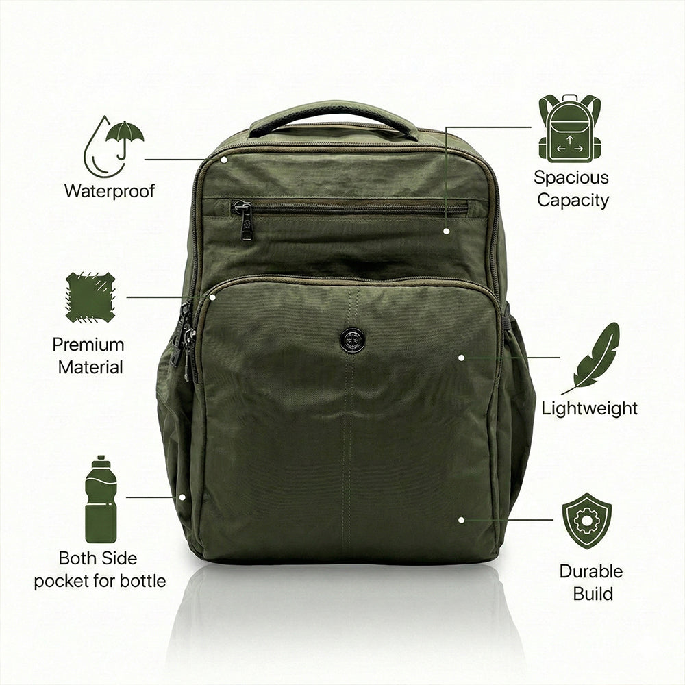 Bagmire High-Quality Waterproof Daypack - Rugged All-Weather Bag for School & Office Use