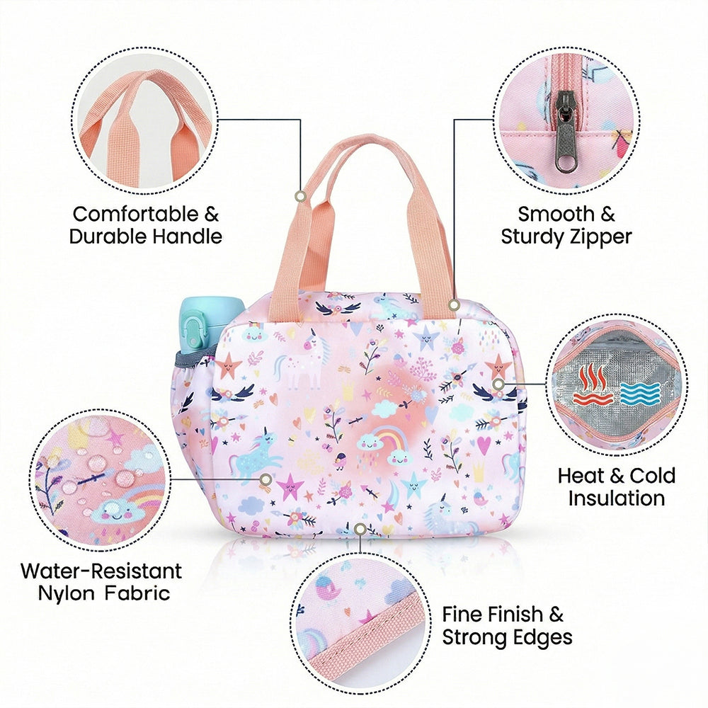 BAGMIRE Unicorn Kids Lunch Bag – Lightweight, Thermal Insulated & Easy-to-Carry Food Bag