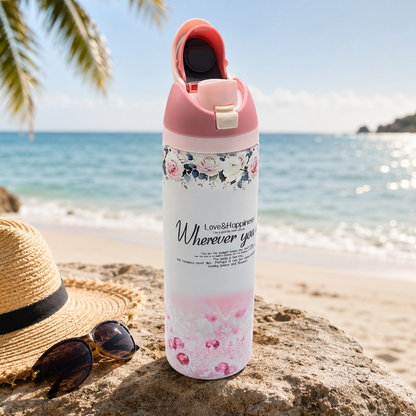 BAGMIRE 710ml Vacuum Insulated Stainless Steel Water Bottle | Leakproof Double Wall Thermal Flask | BPA-Free Hot & Cold Bottle for School, Office, Travel & Gym