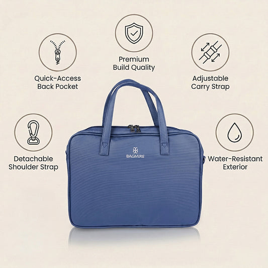 Bagmire 13 Inch Laptop Bag for Women-Blue