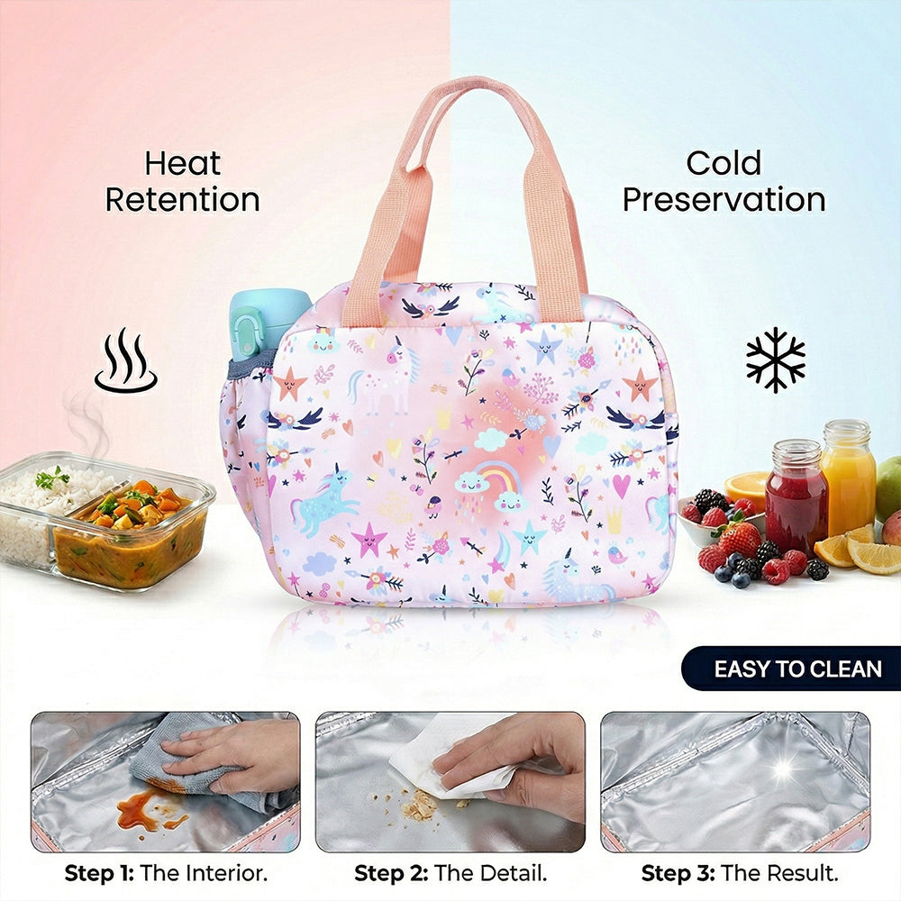 BAGMIRE Unicorn Kids Lunch Bag – Lightweight, Thermal Insulated & Easy-to-Carry Food Bag