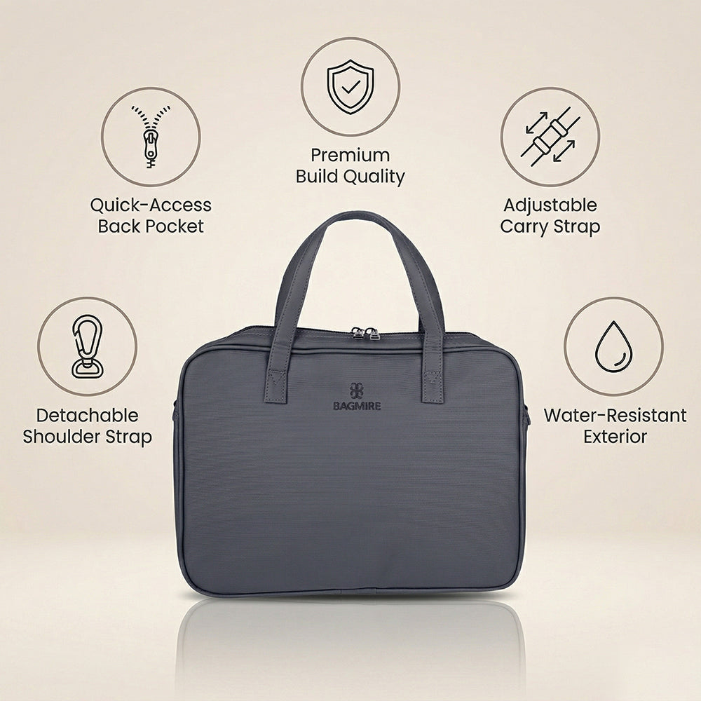 Bagmire 13 Inch Laptop Bag for Women-Gray