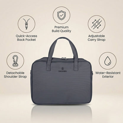 Bagmire 13 Inch Laptop Bag for Women-Gray