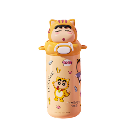 Shinchan  Insulated Straw Sipper Steel Bottle