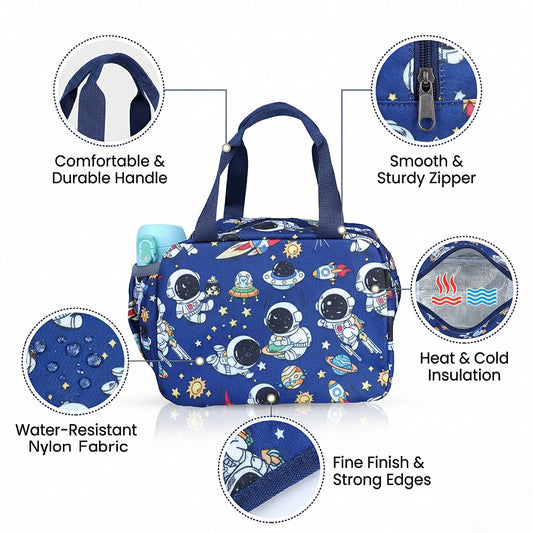 BAGMIRE Astronaut Kids Lunch Bag – Space Theme Insulated Food Tote for School & Travel
