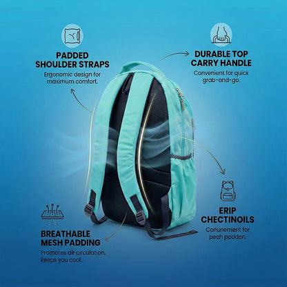 Bagmire  Waterproof Laptop Backpack | Stylish Aqua Blue Daypack for College & Travel