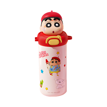 Shinchan  Insulated Straw Sipper Steel Bottle