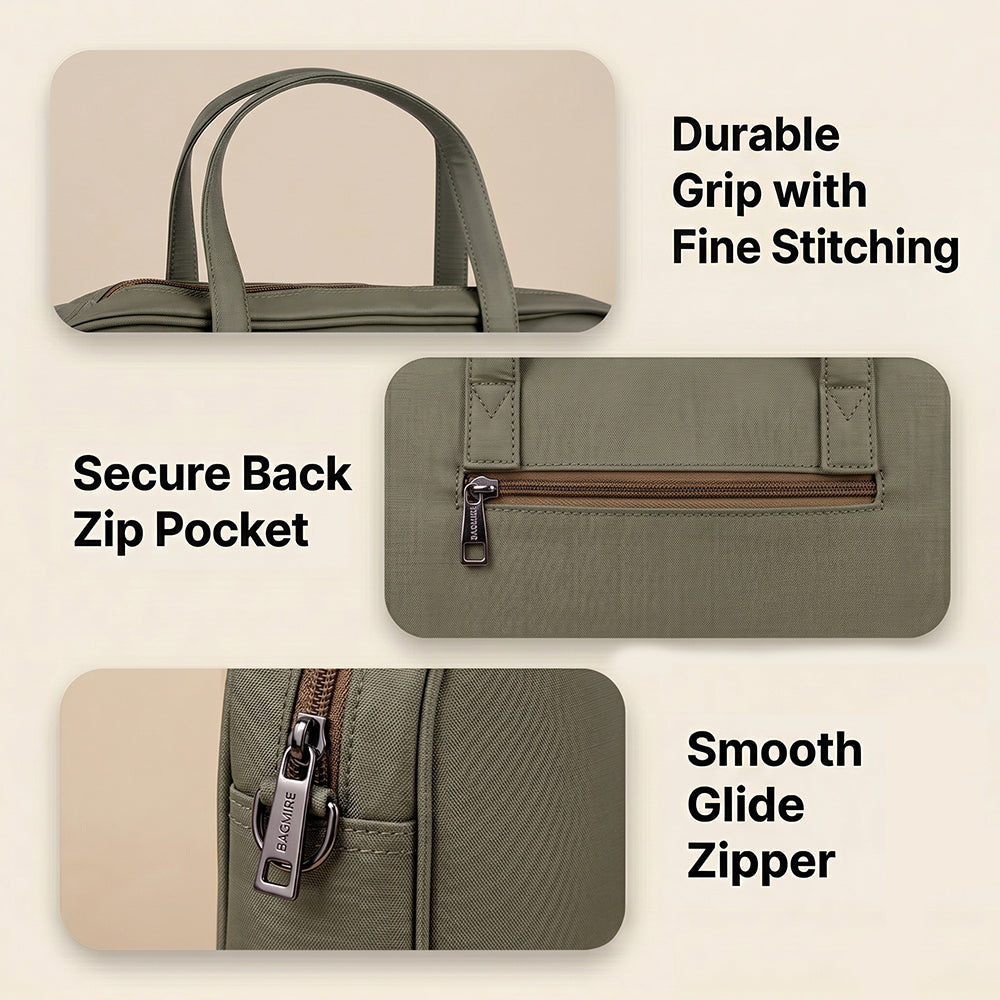 Bagmire Stylish 15" PU Laptop Shoulder Bag- Modern & Durable Messenger Briefcase For Work & Travel