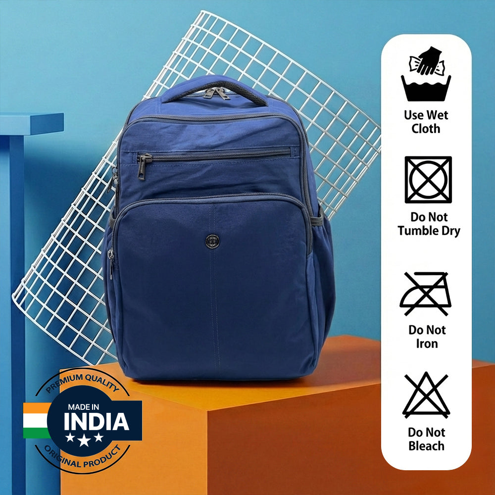Lightweight 15" Nylon Blue Backpack - Multi-Compartment, Waterproof, Professional Work Bag Bagmire