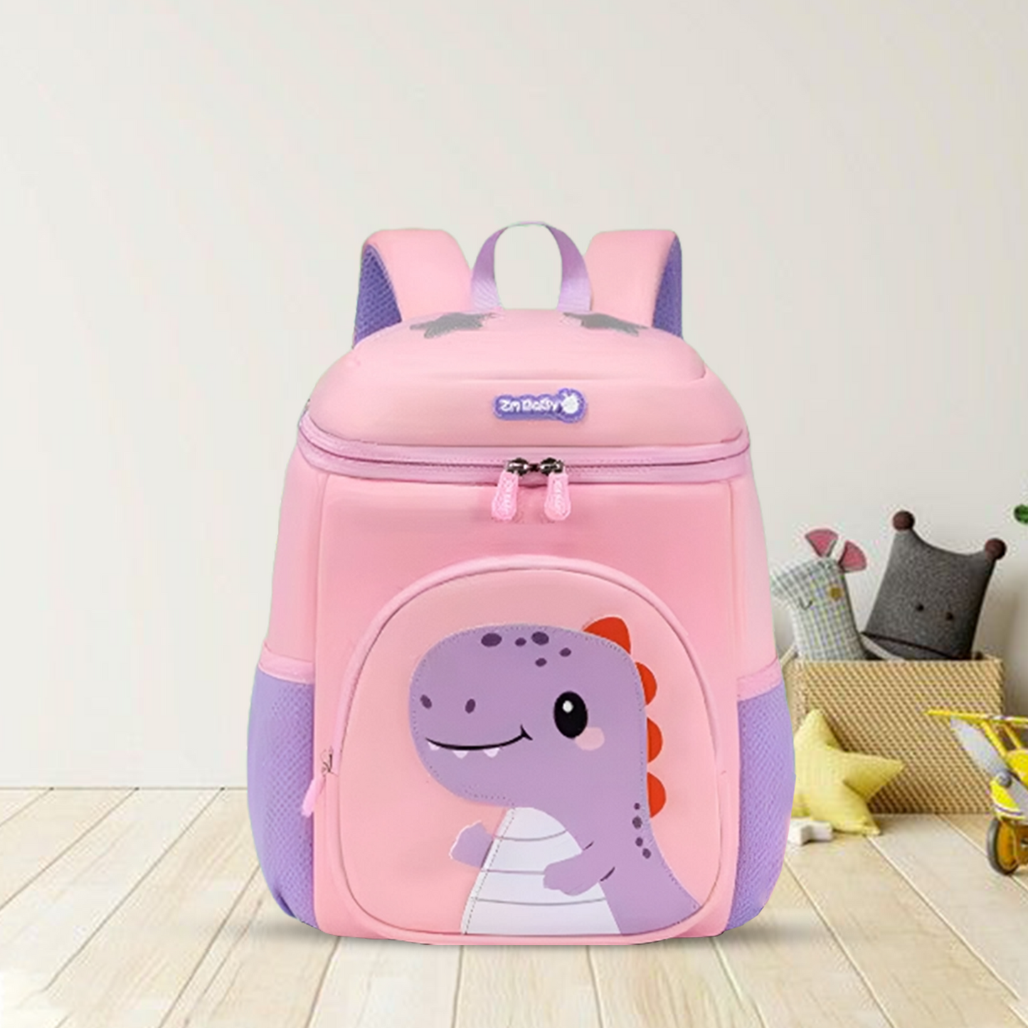 Playful Pink Dinosaur Kids Backpack - Bagmire