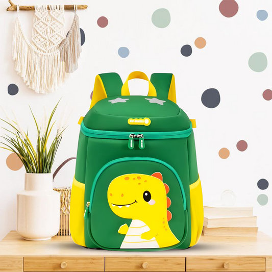 Vibrant Green Dinosaur Kids Backpack - Bagmire