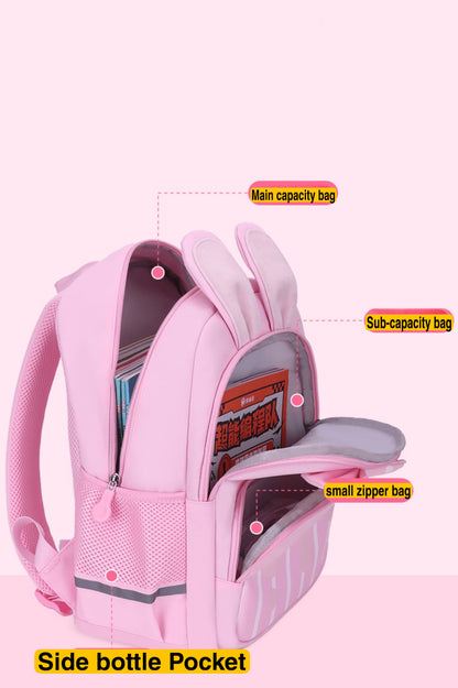 819 Backpack for 3-6-7 Years Old, Cute Rabbit Design, Children's Girls' Bag, Lightweight Travel Backpack