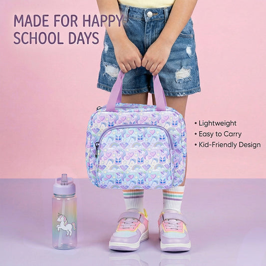 Unicorn Insulated Lunch Bag for Girls – Waterproof, Dual Compartments, Foil Lining | BAGMIRE