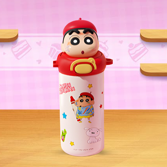 Shinchan  Insulated Straw Sipper Steel Bottle
