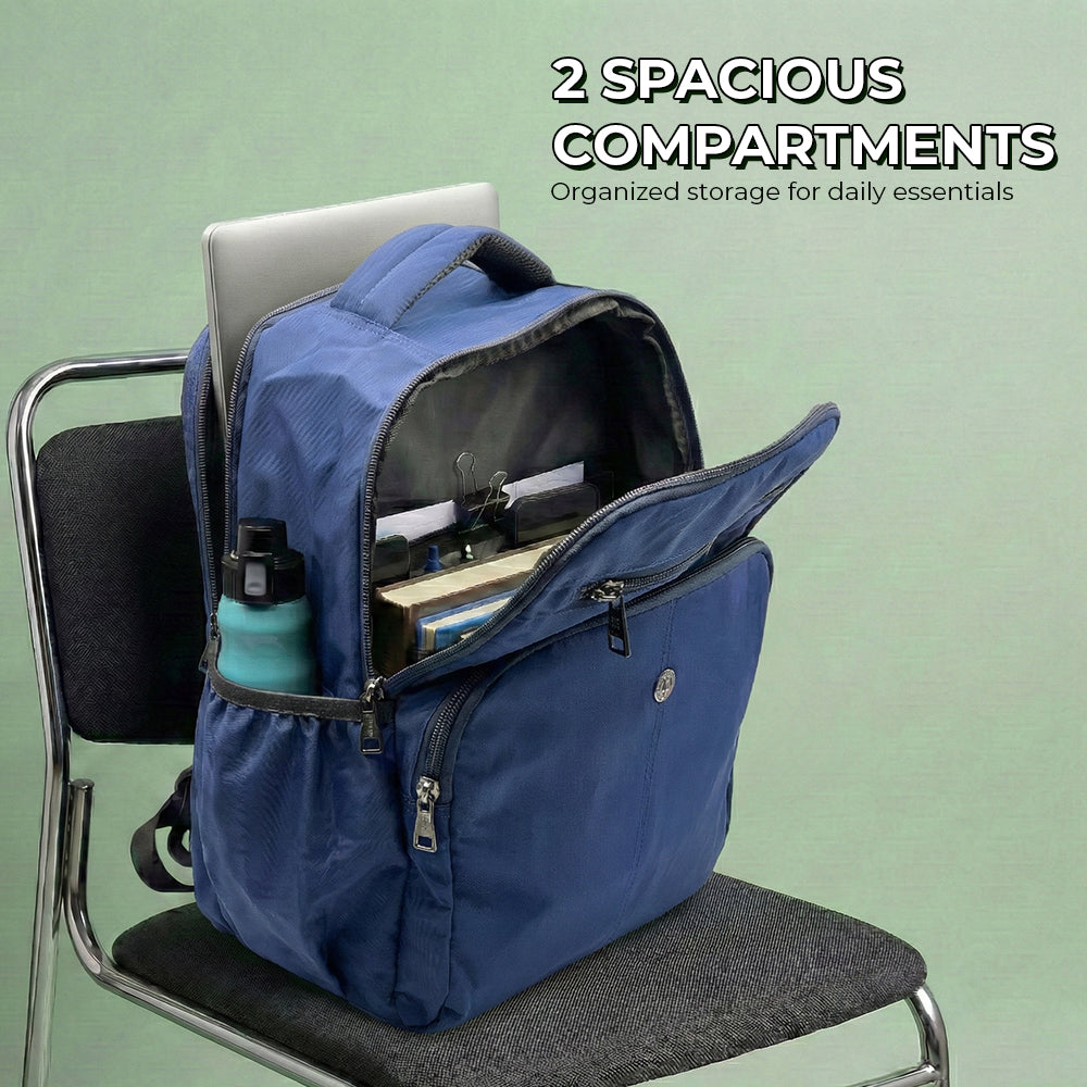 Lightweight 15" Nylon Blue Backpack - Multi-Compartment, Waterproof, Professional Work Bag Bagmire