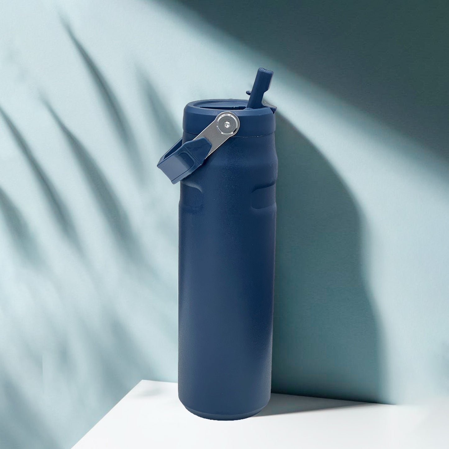 Large Capacity Insulated Water Bottle with Handle - Stainless Steel, Leakproof, Wide Mouth Flip Cap for Gym, Sport & Outdoor