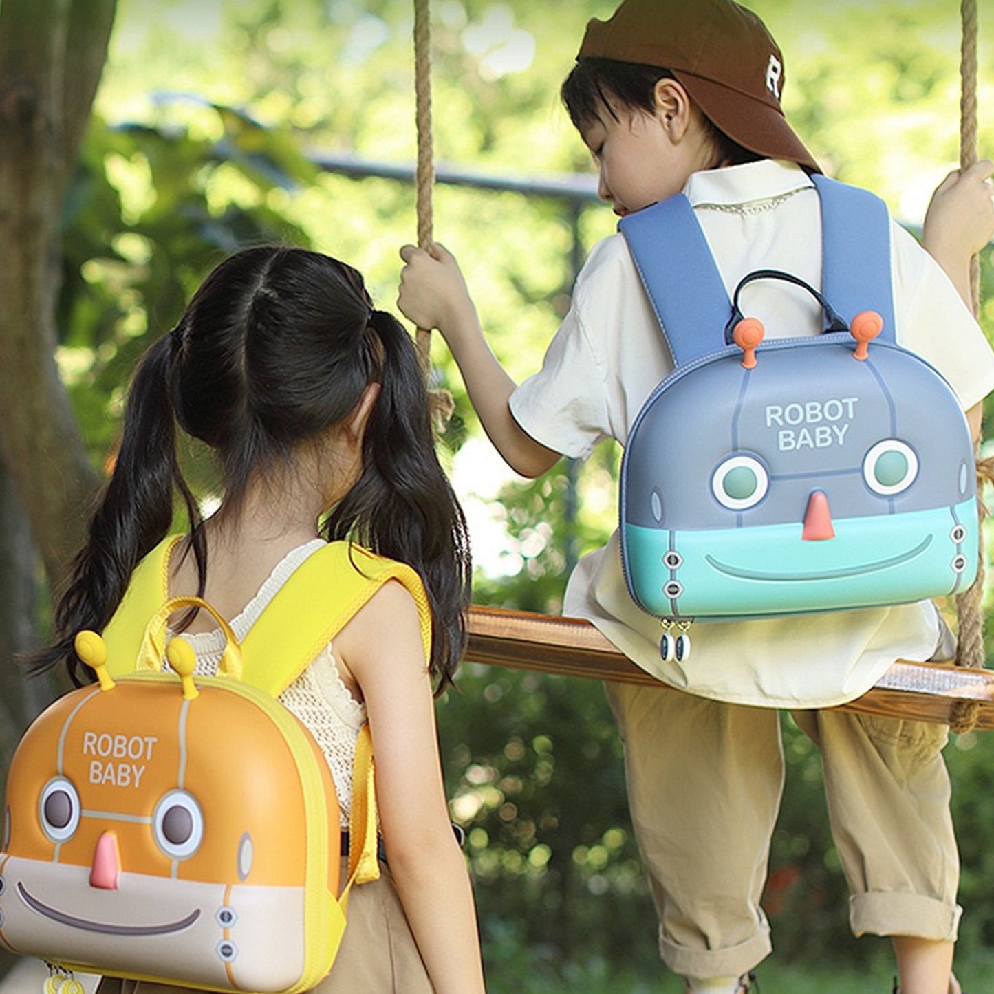 3D Robot Hard Shell Backpack for Toddlers (2-5 Yrs) – Waterproof, Lightweight & Ergonomic Kindergarten School Bag