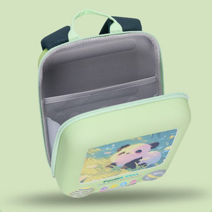 Kawaii Panda TV Hard Shell Backpack for Toddlers (2-5 Yrs) – Wipe-Clean EVA Preschool Bag & Mini Daypack