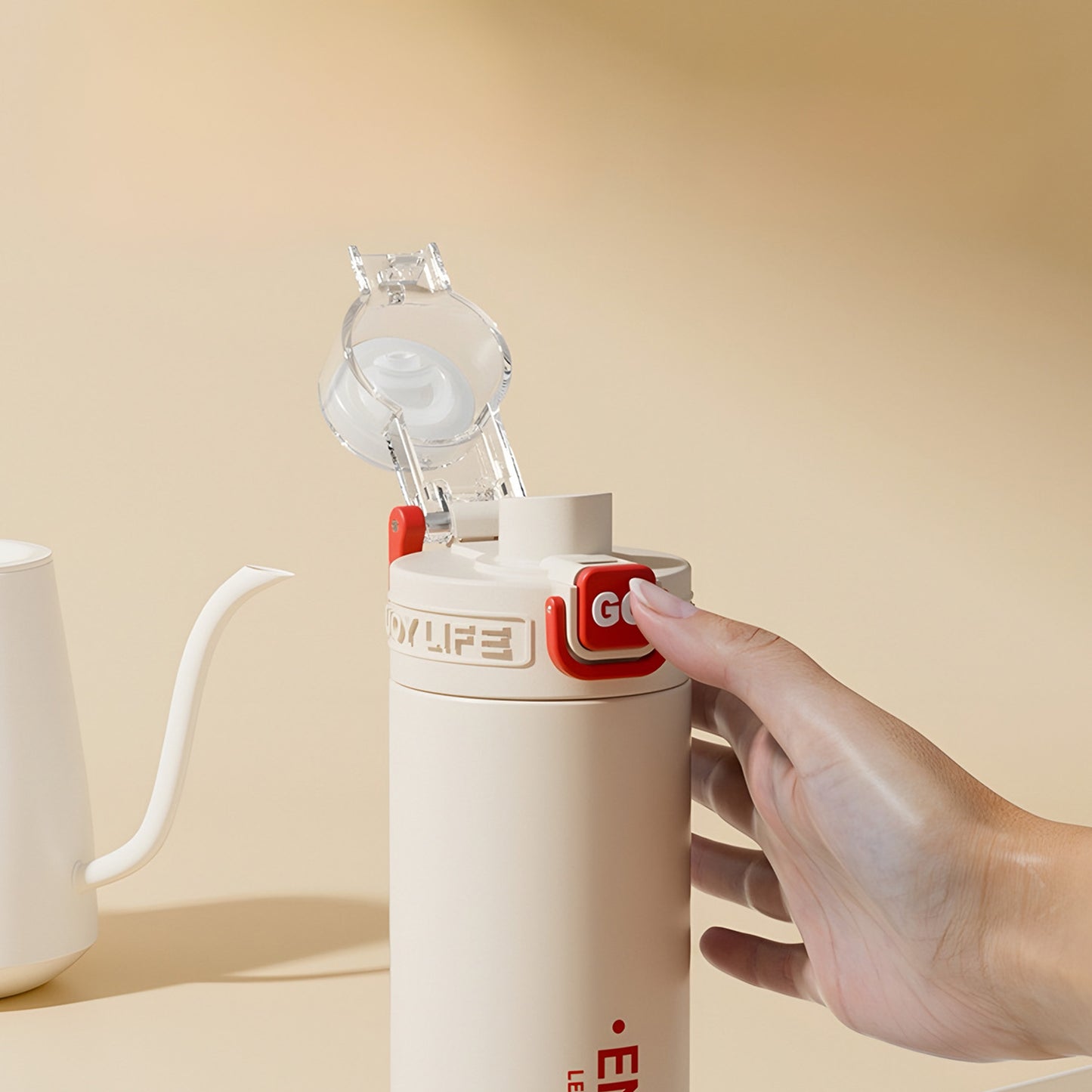 Trendy 680ml Insulated Flask Bottle | Steel Water Bottle for School, Office, Sports & Travel White - Bagmire
