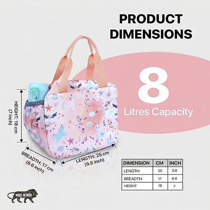BAGMIRE Unicorn Kids Lunch Bag – Lightweight, Thermal Insulated & Easy-to-Carry Food Bag