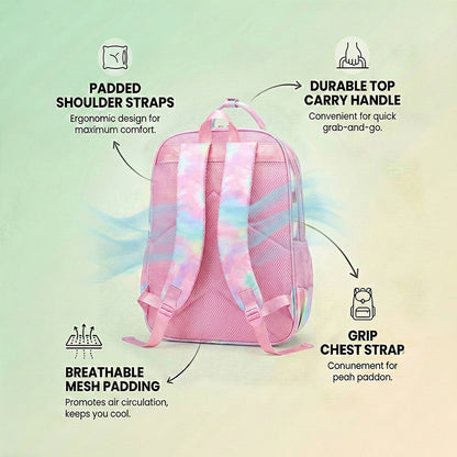 Charming Pink Transparent Kids Backpack
