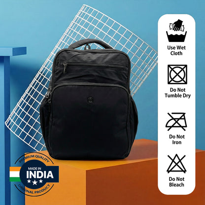 Lightweight 15" Black Nylon Backpack - Multi-Compartment, Waterproof, Professional Work Bag Bagmire