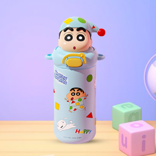 Shinchan  Insulated Straw Sipper Steel Bottle