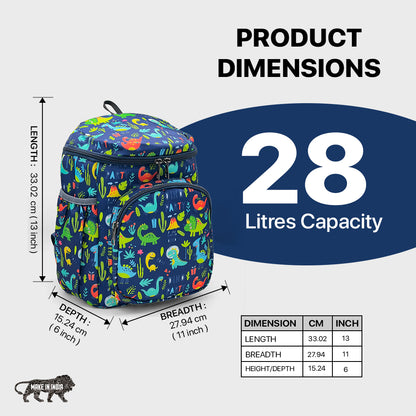 Bagmire Waterproof Dinosaur School Backpack For-Kids