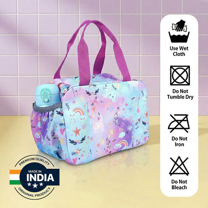 Unicorn Rainbow Kids Insulated Lunch Bag – Cute & Spacious Food Carry Bag for School and Picnic | BAGMIRE