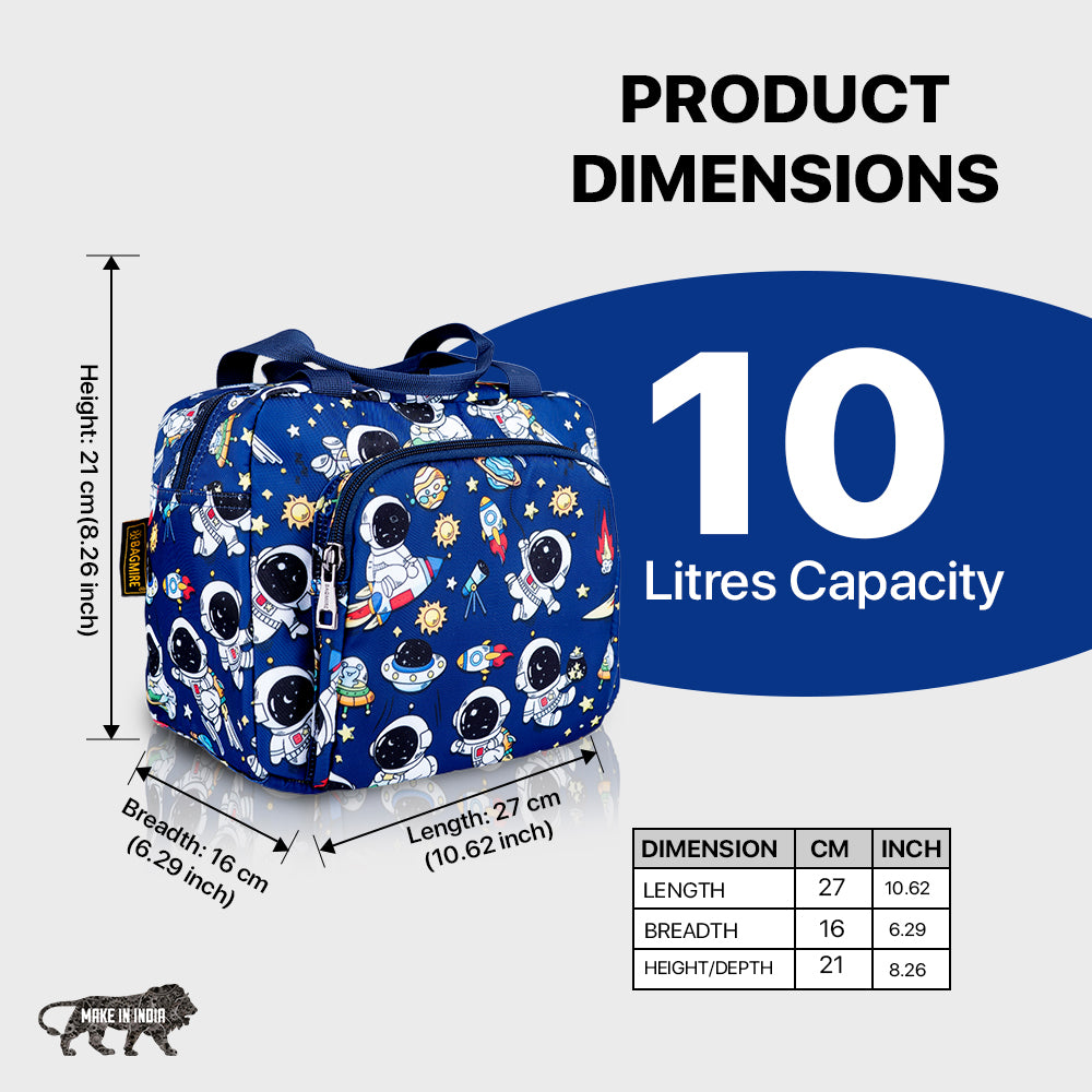 Astronaut Insulated Lunch Bag – Waterproof, Dual Compartments, Foil Lining | BAGMIRE