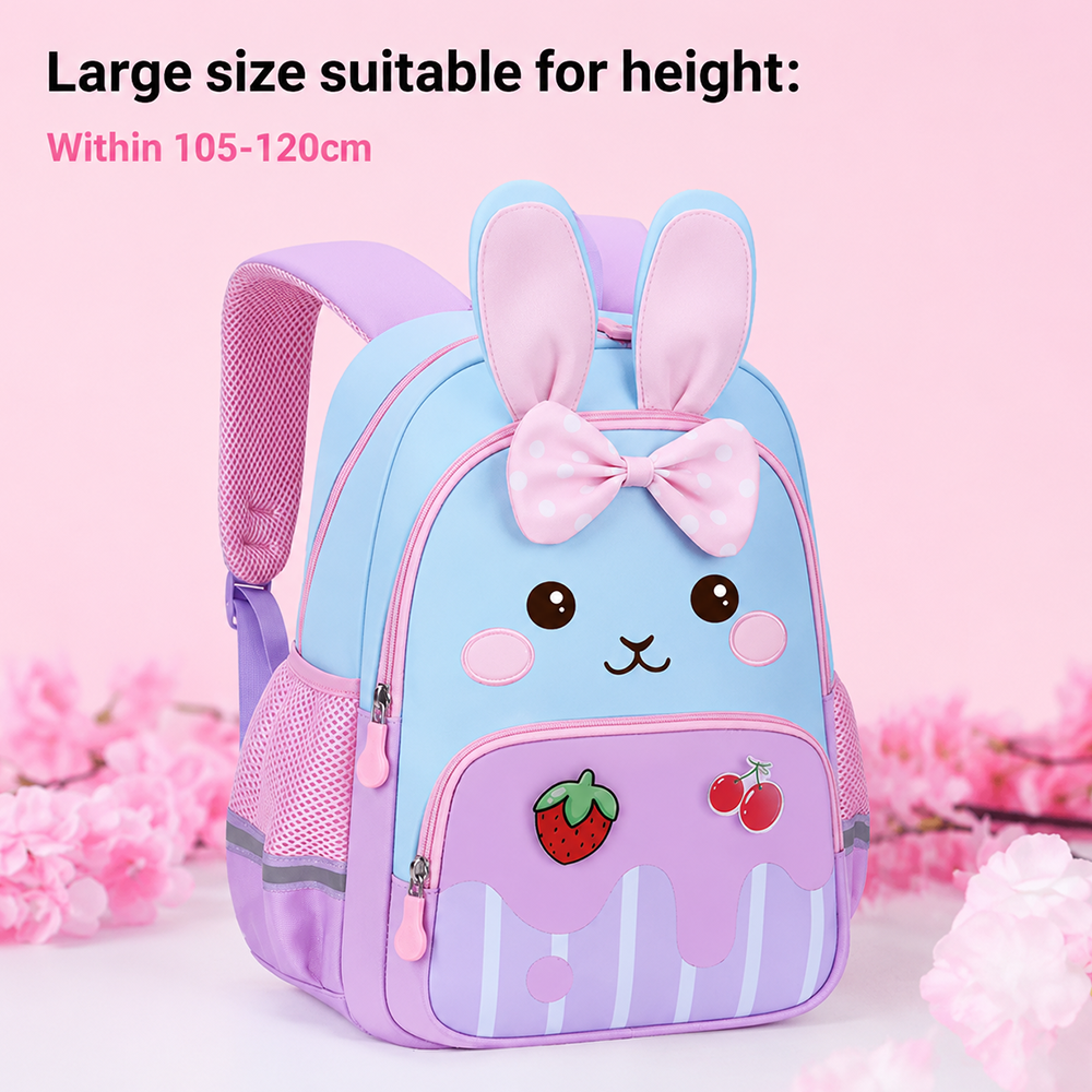 819 Backpack for 3-6-7 Years Old, Cute Rabbit Design, Children's Girls' Bag, Lightweight Travel Backpack,