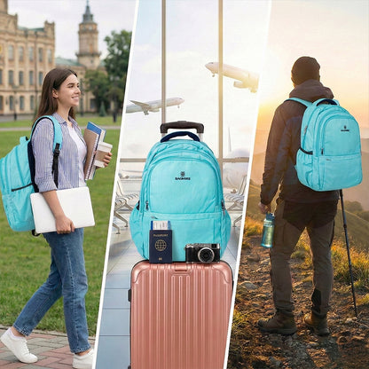Bagmire  Waterproof Laptop Backpack | Stylish Aqua Blue Daypack for College & Travel