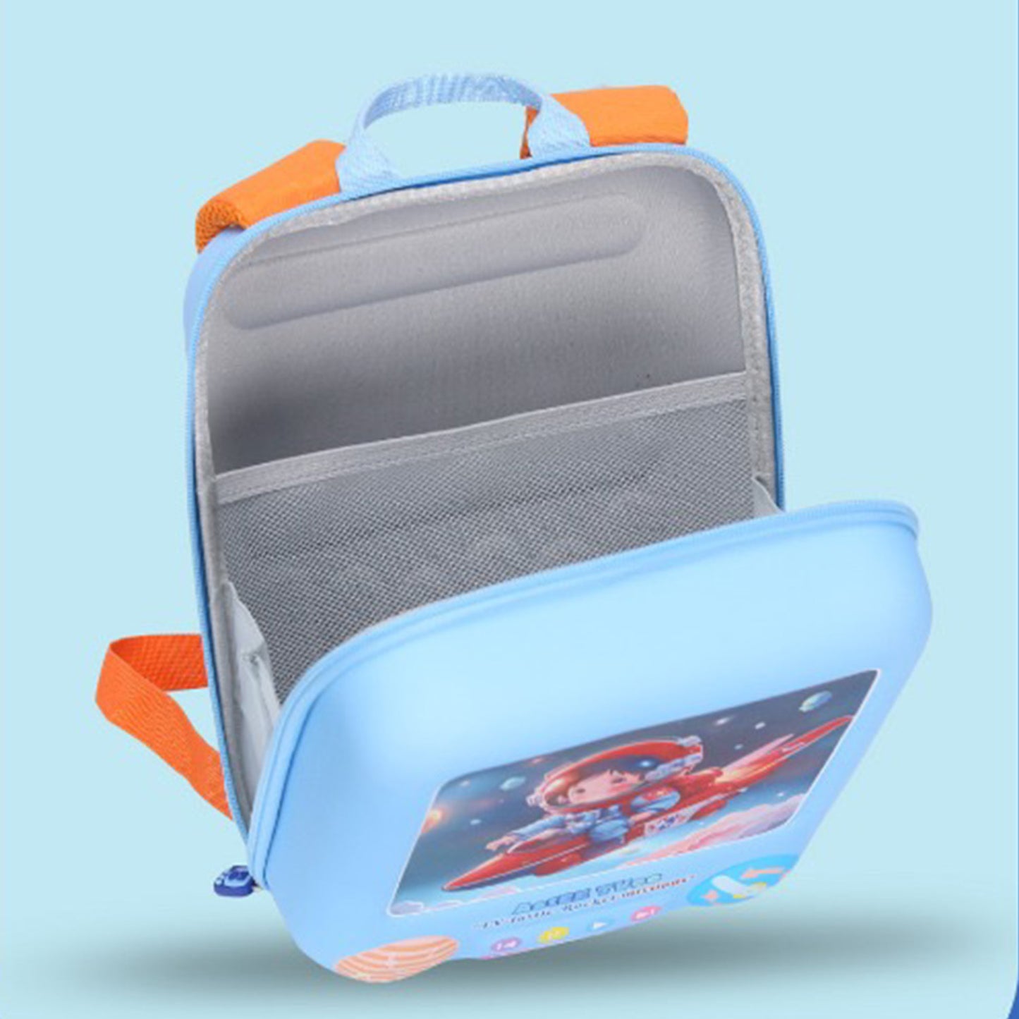 Astronaut TV Hard Shell Backpack for Toddlers (2-5 Yrs) – Wipe-Clean EVA Preschool Bag with Rocket Design
