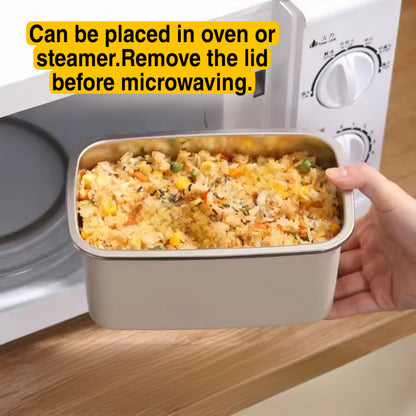 Food-Grade Stainless Steel Preservation Box, Microwaveable Lunch Box, Food Storage Container, Sealed for Refrigeration and Freezing