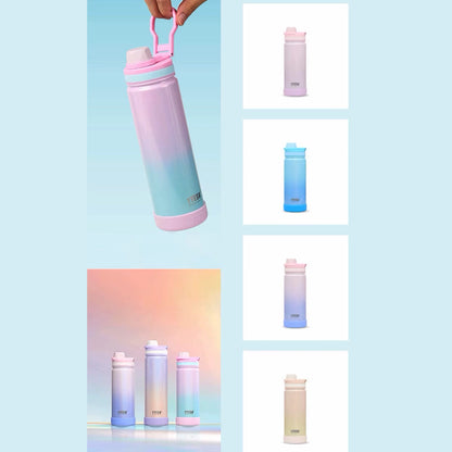 TYESO 750ml Pastel Gradient Insulated Bottle – Stylish & Leak-Proof Travel Flask Gradient yellow - Bagmire