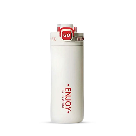 Trendy 680ml Insulated Flask Bottle | Steel Water Bottle for School, Office, Sports & Travel White - Bagmire