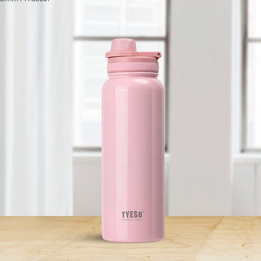 TYESO 1050ml Stainless Steel Insulated Water Bottle – Hot & Cold Flask, Leak-Proof Travel Bottle Pink - Bagmire