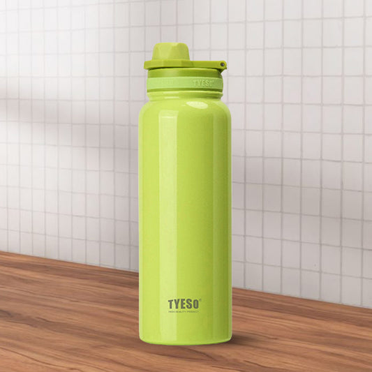 TYESO 1050ml Stainless Steel Insulated Water Bottle – Hot & Cold Flask, Leak-Proof Travel Bottle Green - Bagmire