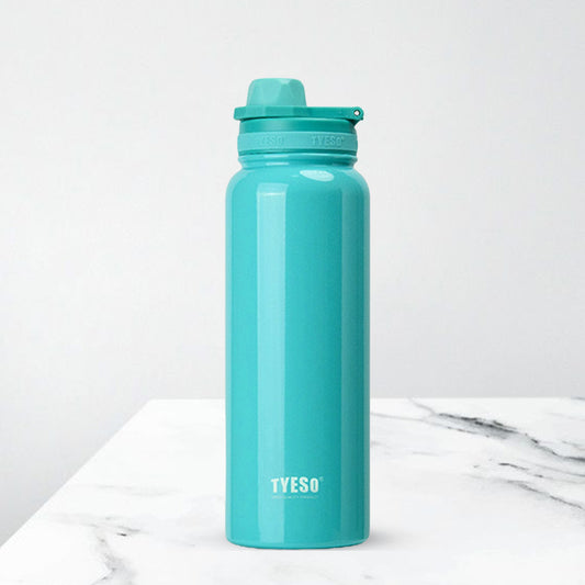 TYESO 1050ml Stainless Steel Insulated Water Bottle – Hot & Cold Flask, Leak-Proof Travel Bottle Sky Blue - Bagmire