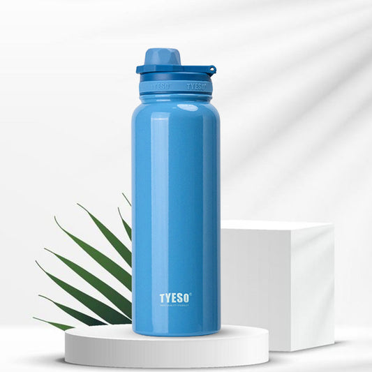 TYESO 1050ml Stainless Steel Insulated Water Bottle – Hot & Cold Flask, Leak-Proof Travel Bottle Blue - Bagmire