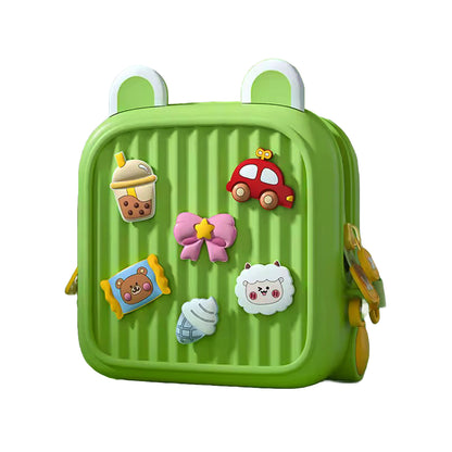 Premium EVA Kids Backpack with DIY Charms – Waterproof, Hard-Shell Mini Travel Bag for Toddlers