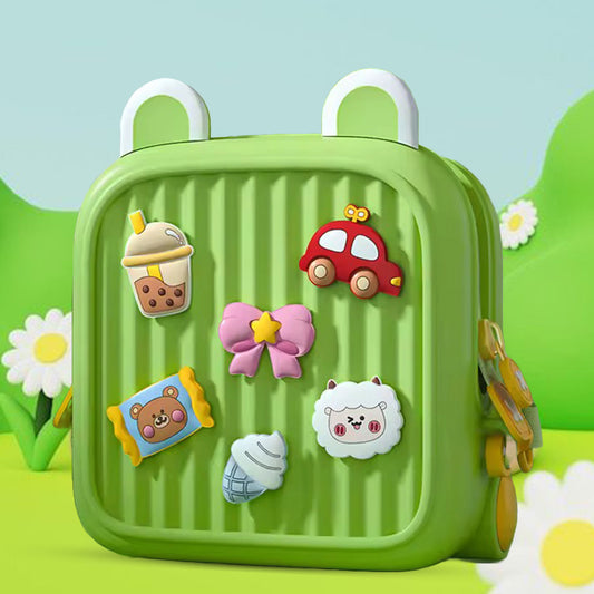 Premium EVA Kids Backpack with DIY Charms – Waterproof, Hard-Shell Mini Travel Bag for Toddlers
