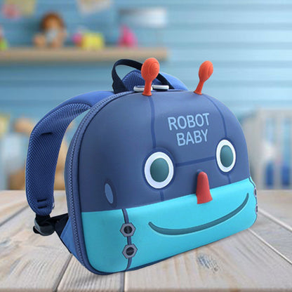 3D Robot Hard Shell Backpack for Toddlers (2-5 Yrs) – Waterproof, Lightweight & Ergonomic Kindergarten School Bag