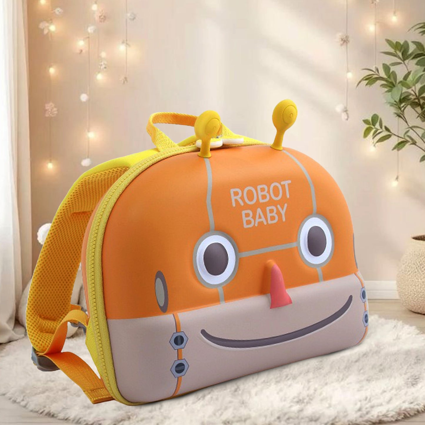 3D Robot Hard Shell Backpack for Toddlers (2-5 Yrs) – Waterproof, Lightweight & Ergonomic Kindergarten School Bag