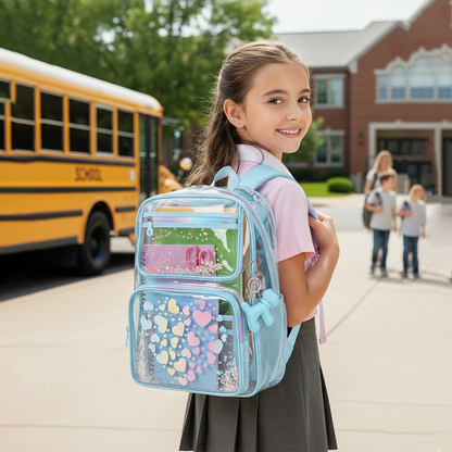 Transparent Backpack Royal Blue