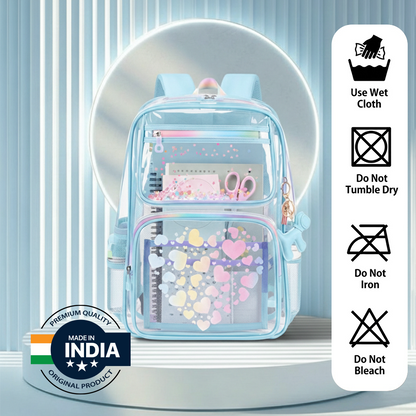 Transparent Backpack Royal Blue