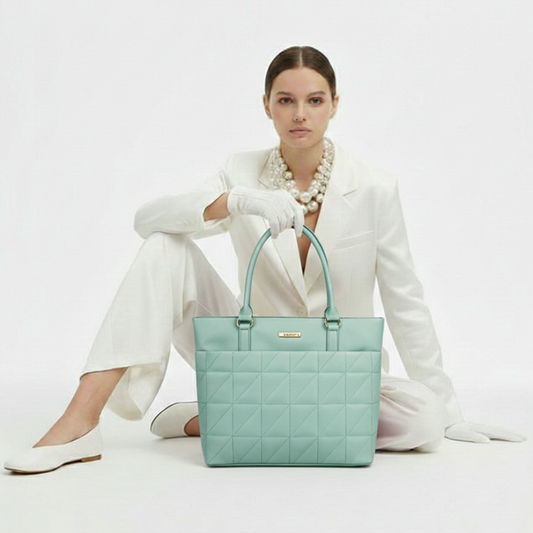 Bagmire Elegant Quilted Tote Handbag For Women- Premium PU Leather Office & Casual Bag