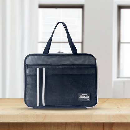 The carry all Transparent Document Organiser Bag Black - Bagmire
