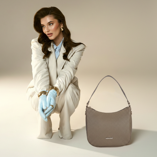 Modern Faux Leather Hobo & Crossbody Bag-Adjustable Strap For Everyday Style-Brownn
